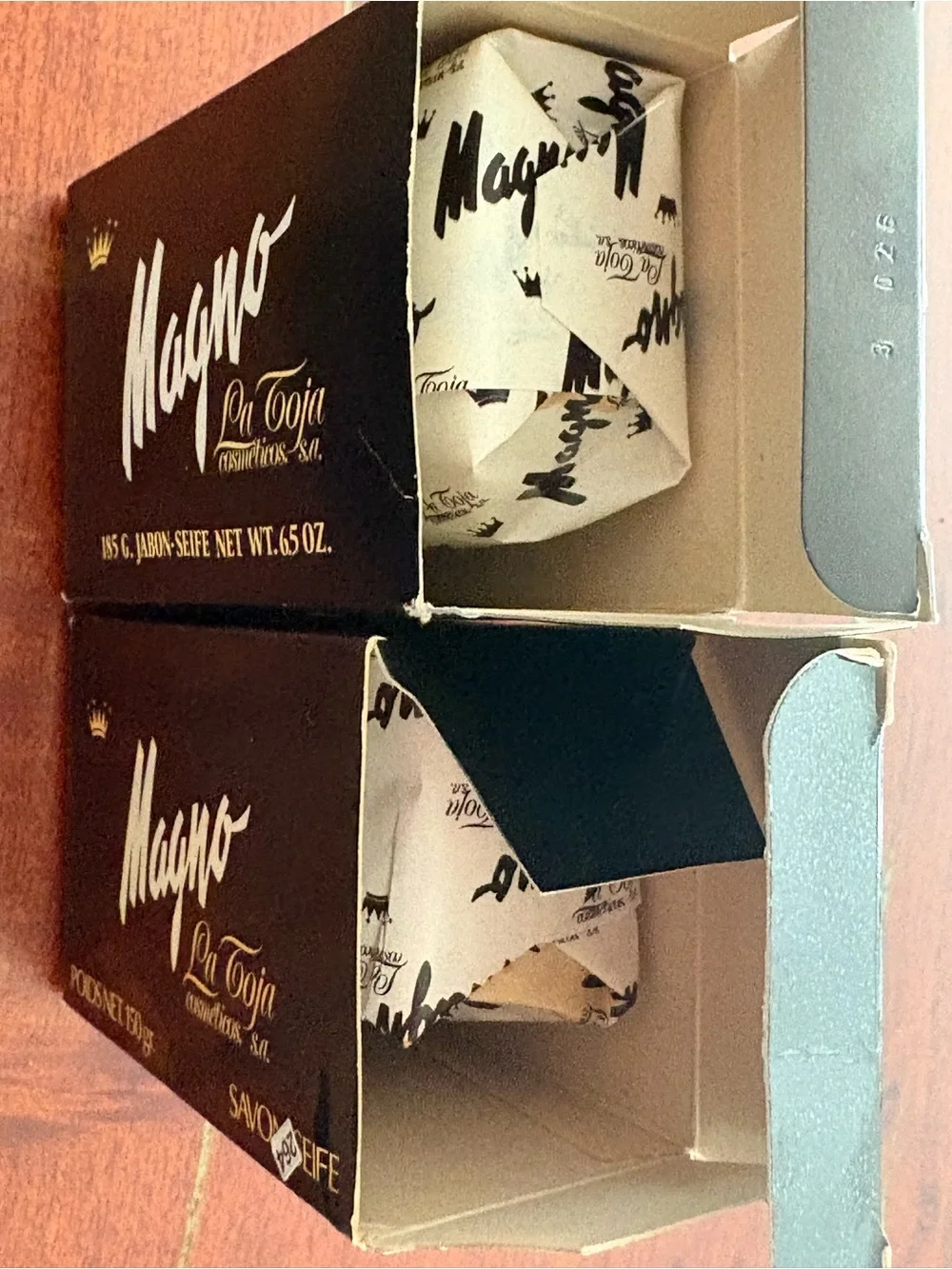 Vtg ‘70s Magno Soap La Toja  black glycerin bar soap l2 (150g & 185g) NOS Spain